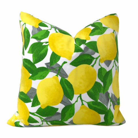 Sorrento Lemons Indoor Outdoor Pillow Cover - Aloriam
