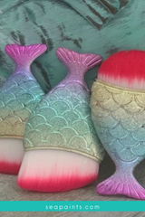 Three SeaPaints mermaid tail craft brushes