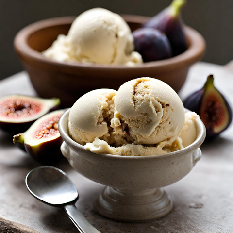 roasted fig and honey ice cream