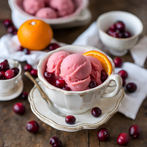 cranberry orange sorbet