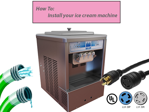 taylor soft serve machine with water hose thre phase electrical wires and