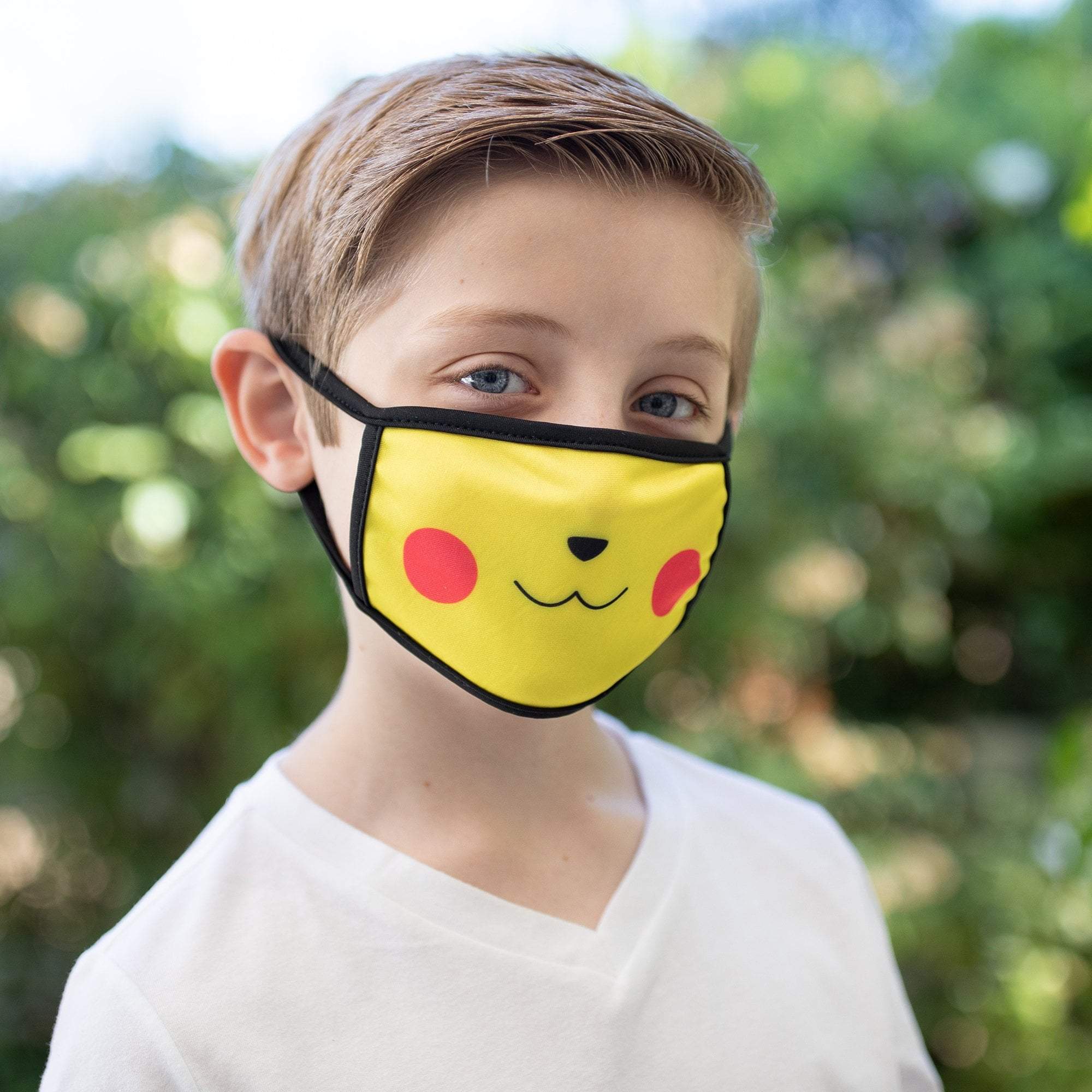 secuestrar Calle rutina Kids Size, Pokemon Inspired Pikachu Mask, Pokemon Face Mask, Pokemon Mask,  Reversible 2 ply Polyester Reusable Washable Face Mask Covers w/ Filter  Slot by Bartact | Bartact