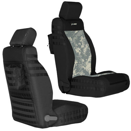 Front Tactical Seat Covers for Jeep Wrangler JK & JKU 2011-12 BARTACT  (PAIR) w/ MOLLE - Non SRS Air Bag Compliant | Bartact