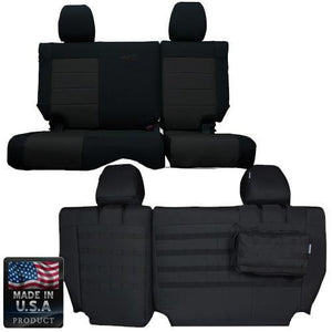 Rear Bench Tactical Seat Covers for Jeep Wrangler JKU 2011-12 4 Door  Bartact w/ MOLLE | Bartact