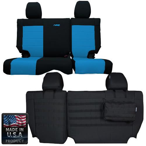 Rear Bench Tactical Seat Covers for Jeep Wrangler JKU 2008-10 4 Door  Bartact w/ MOLLE | Bartact