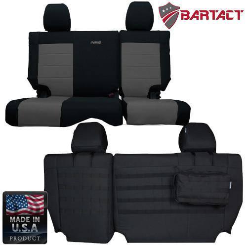 Rear Bench Tactical Seat Covers for Jeep Wrangler JKU 2007 4 Door Bartact  w/ MOLLE | Bartact