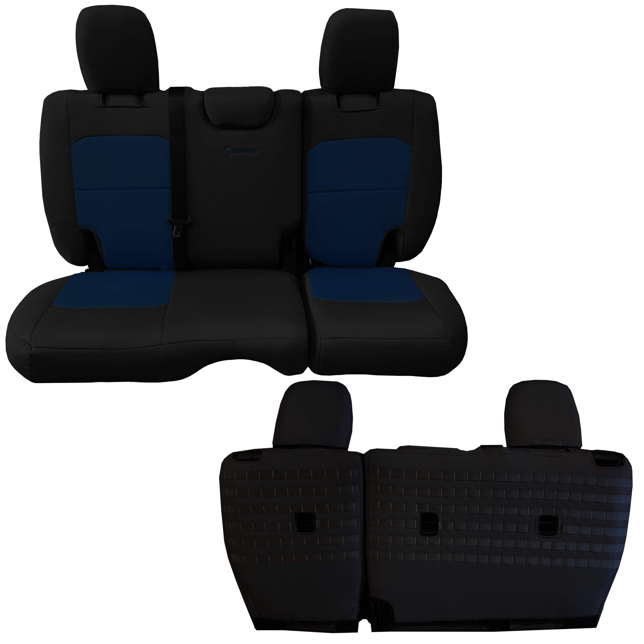 Rear Bench Tactical Seat Covers for Jeep Wrangler JLU 2018-22 4 Door -  BARTACT - NO Fold Down Armrest ONLY! (NOT for 4XE Edition) w/ MOLLE |  Bartact