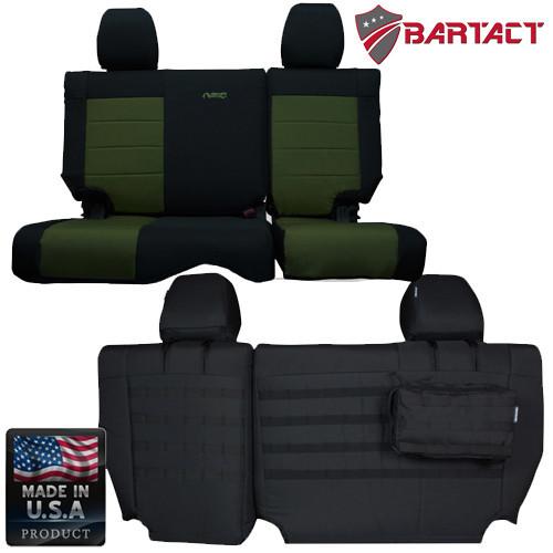 Rear Bench Tactical Seat Covers for Jeep Wrangler JKU 2008-10 4 Door  Bartact w/ MOLLE | Bartact