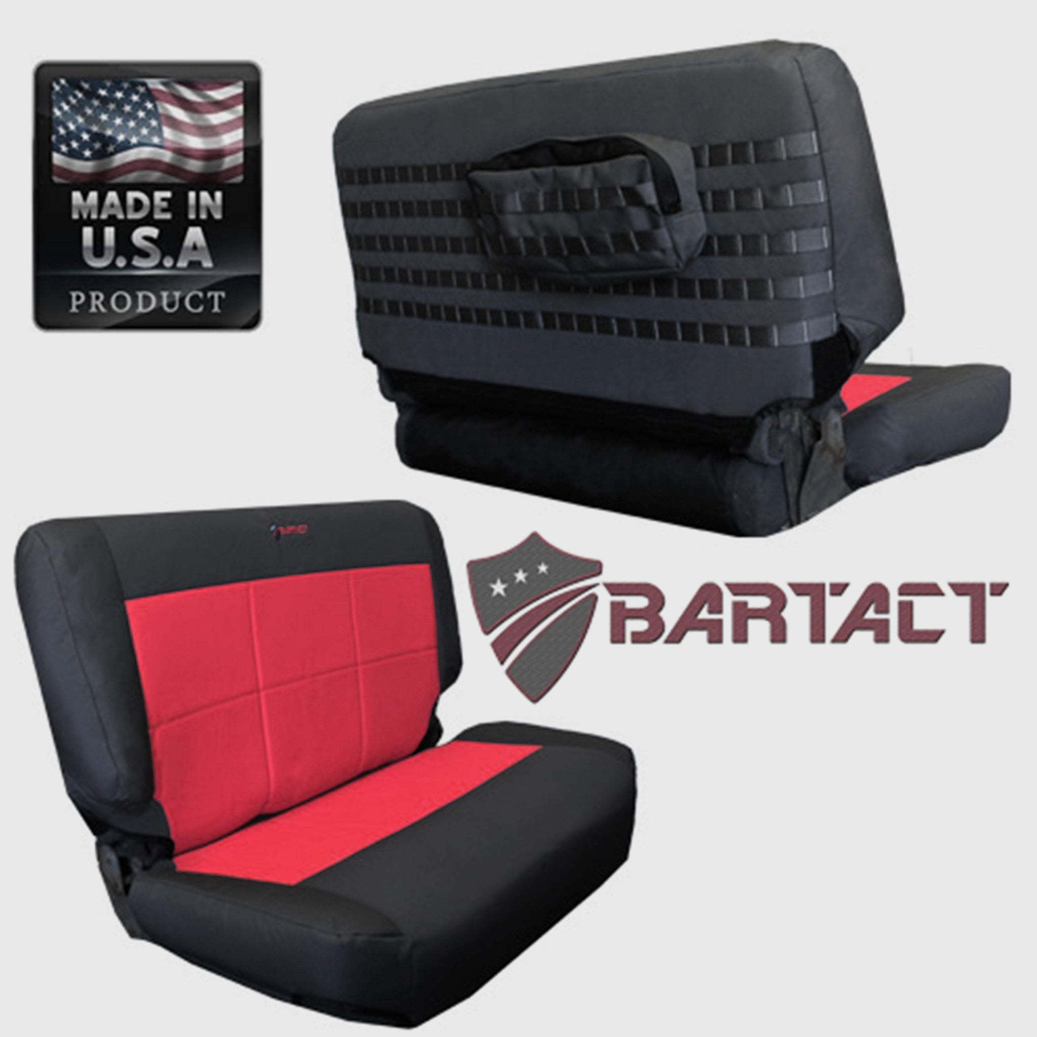 Rear Bench Tactical Seat Cover for Jeep Wrangler TJ 1997-02 Bartact w/  MOLLE | Bartact