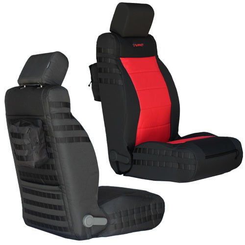 Front Tactical Seat Covers for Jeep Wrangler 2007-10 JK & JKU BARTACT  (PAIR) - SRS Air Bag Compliant | Bartact