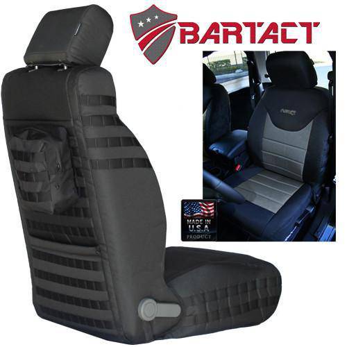 Front Tactical Seat Covers for Jeep Wrangler JK & JKU 2013-18 BARTACT  (PAIR) w/ MOLLE - Non SRS Air Bag Compliant | Bartact