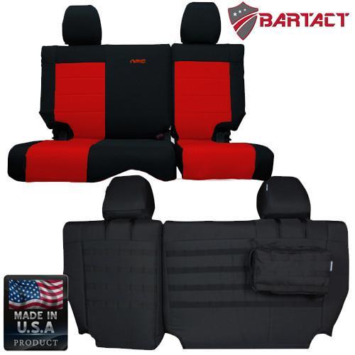 Rear Bench Tactical Seat Covers for Jeep Wrangler JKU 2013-18 4 Door  Bartact w/ MOLLE | Bartact