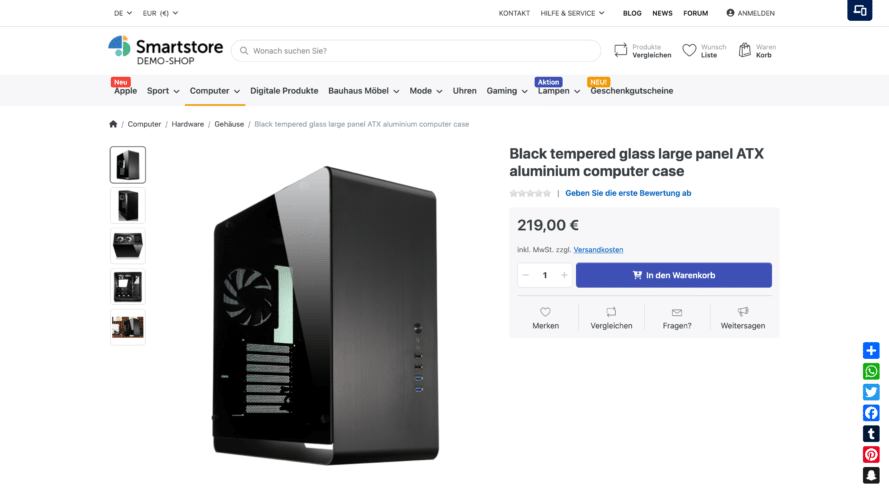  Smartstore kommt von Haus aus mit einem responsive Design