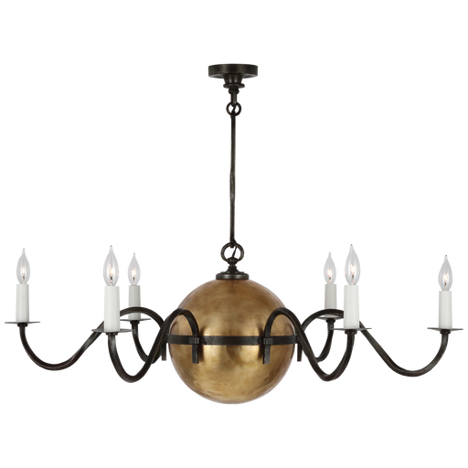 CD5025SBCG by Visual Comfort - Lomme XL Chandelier in Soft Brass with Clear  Glass