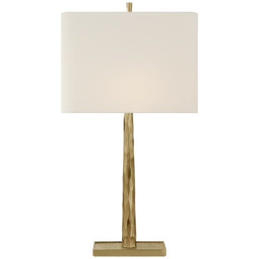 Bryant Table Lamp in Hand-Rubbed Antique Brass with Natural Paper