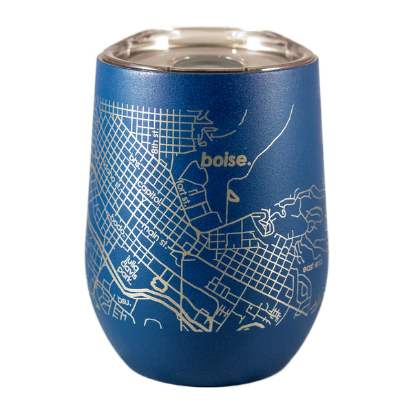 11OZ APOLLO INSULATED COFFEE TUMBLER CAN KOOZIE BOISE MAP