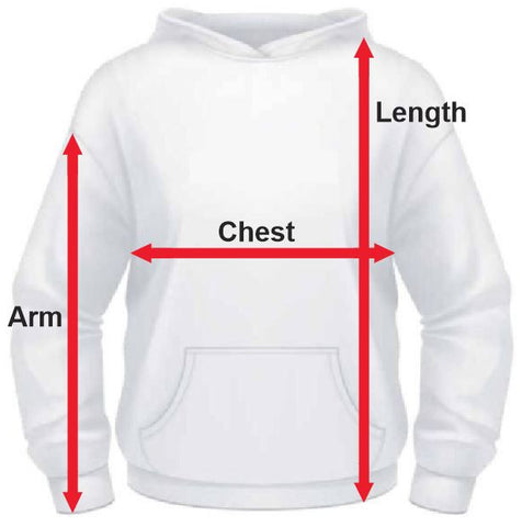 mega yacht hoodie size chart