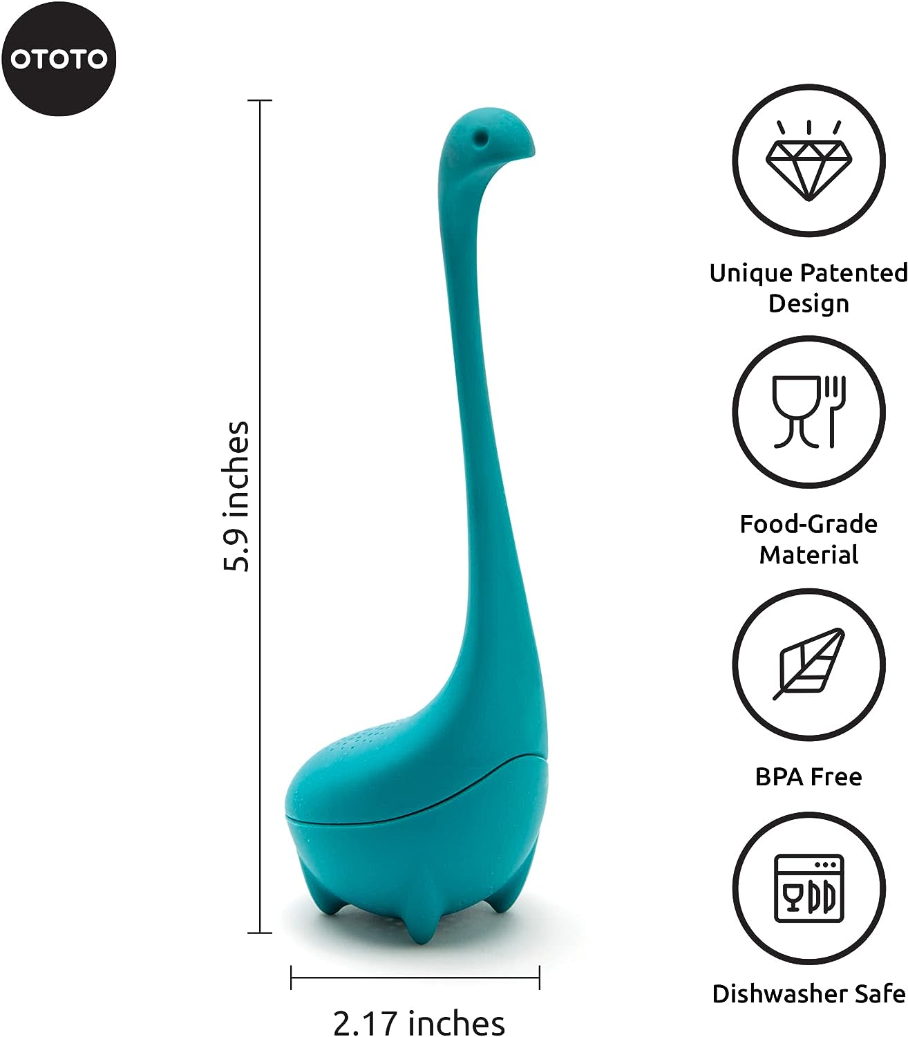  OTOTO The Nessie Family - Pack of 3 Tea Infuser, Soup