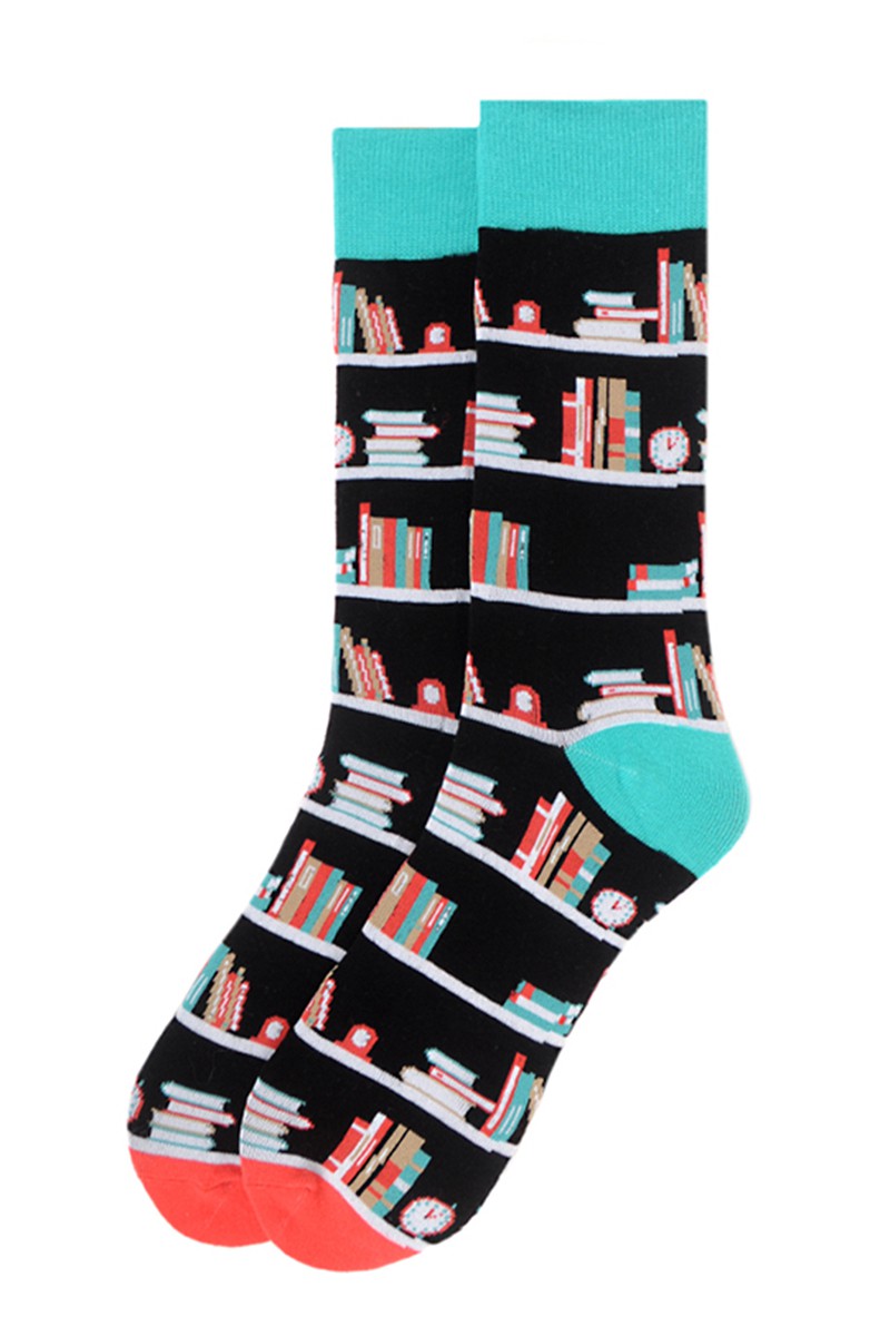 Men's Book Shelf Socks – Blue Seven