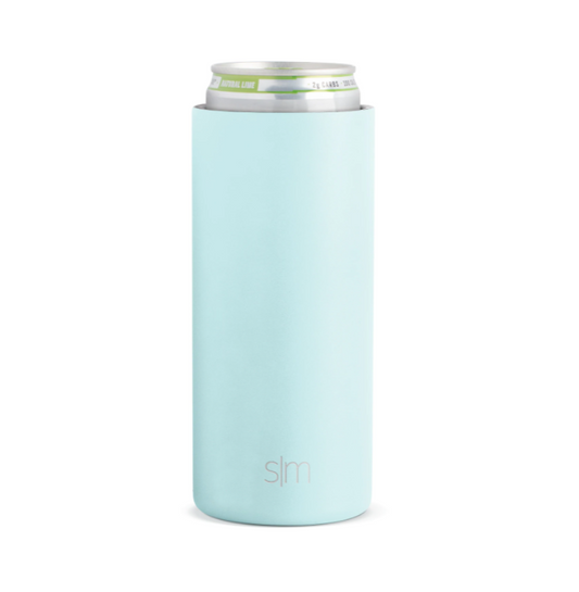 BrüMate Hopsulator Slim | Insulated Cooler Beverage Sleeve for Travel | Rainbow Titanium | 12oz Slim Cans