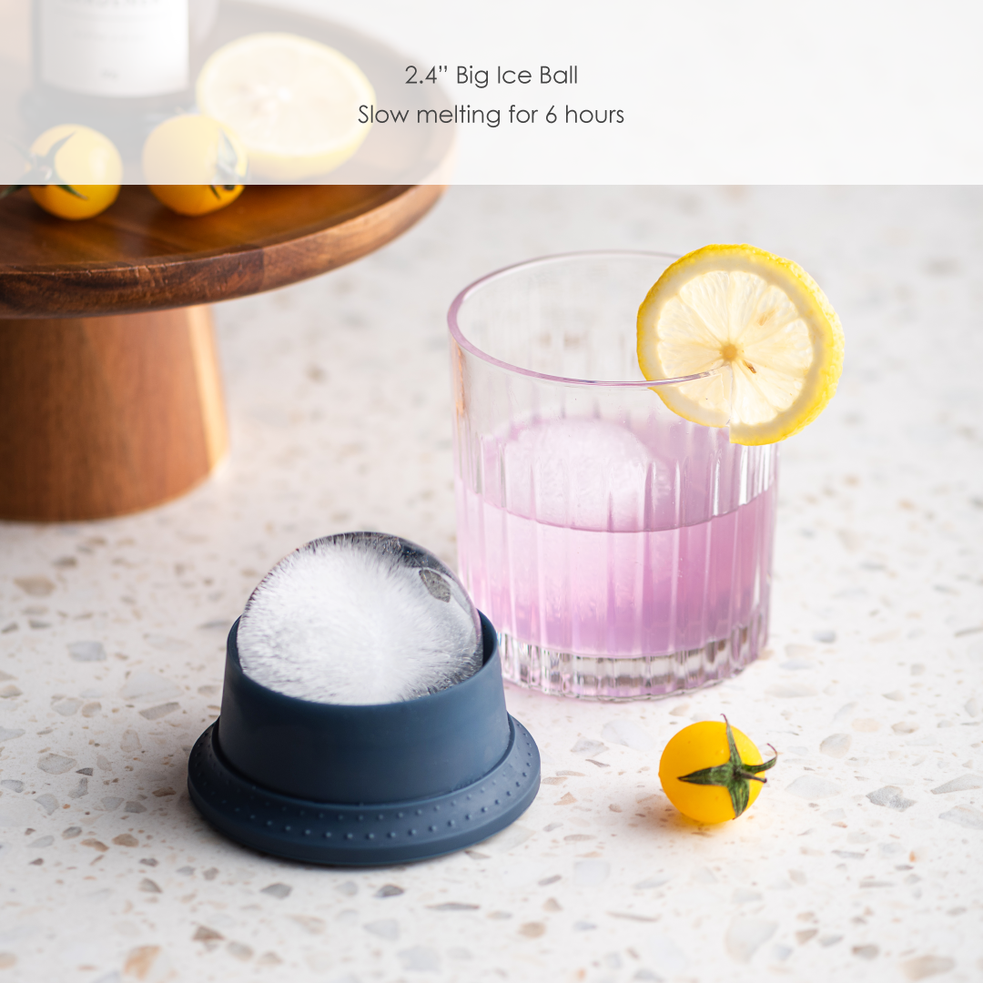 Sphere Set of 3 - Silicone Ice Ball Mold - Blue – Blue Seven