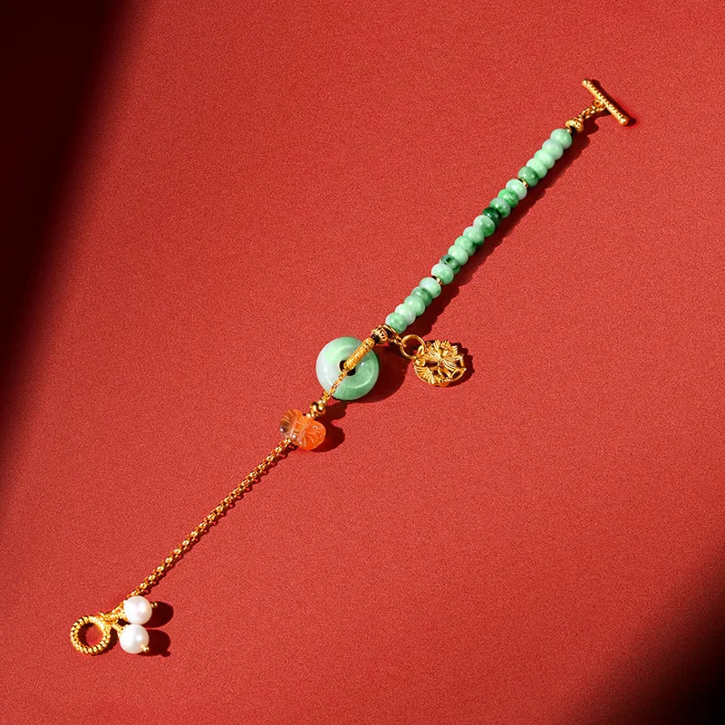 Gold-Tone Rope Chain & Pearl