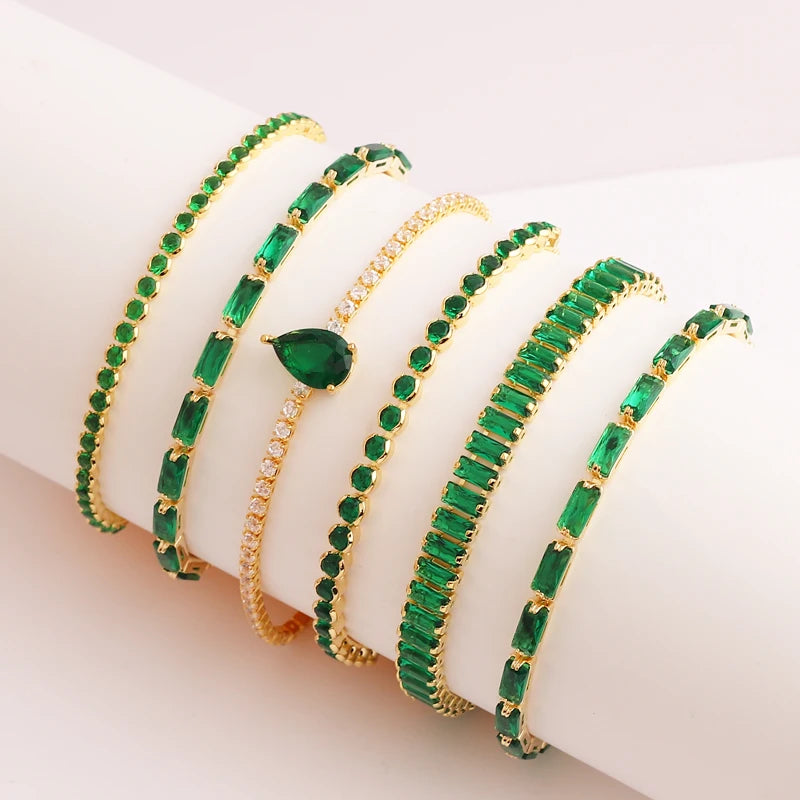 Green Crystal Adjustable Lucky Protection Bracelet