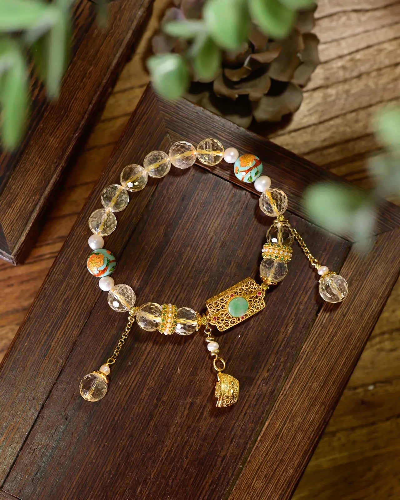 天然黄水晶招财主石