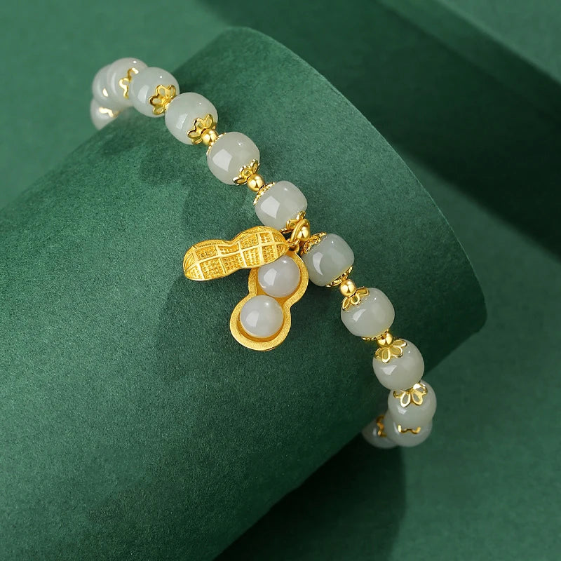 S925 Silver Peanut Motif