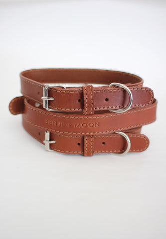 Limited Edition Tan Leather Dog Collar