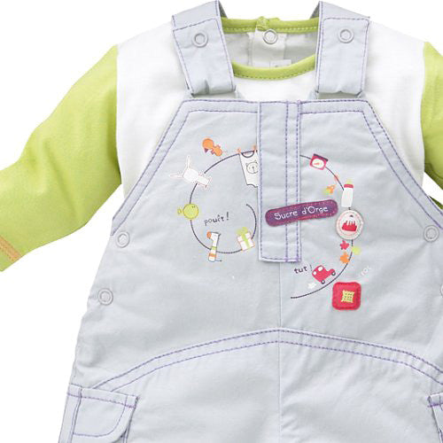 Sucre D'Orge *Dany* Baby Boy 2pc Overall Set