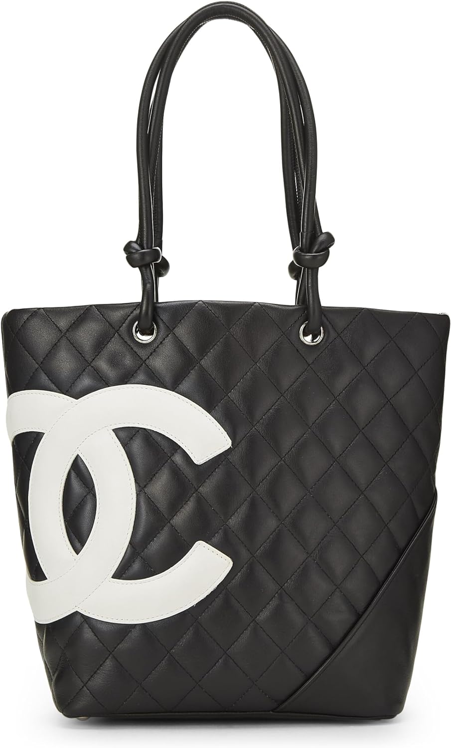 Chanel, Pre-Loved Black Quilted Calfskin Cambon Tote Small, Black