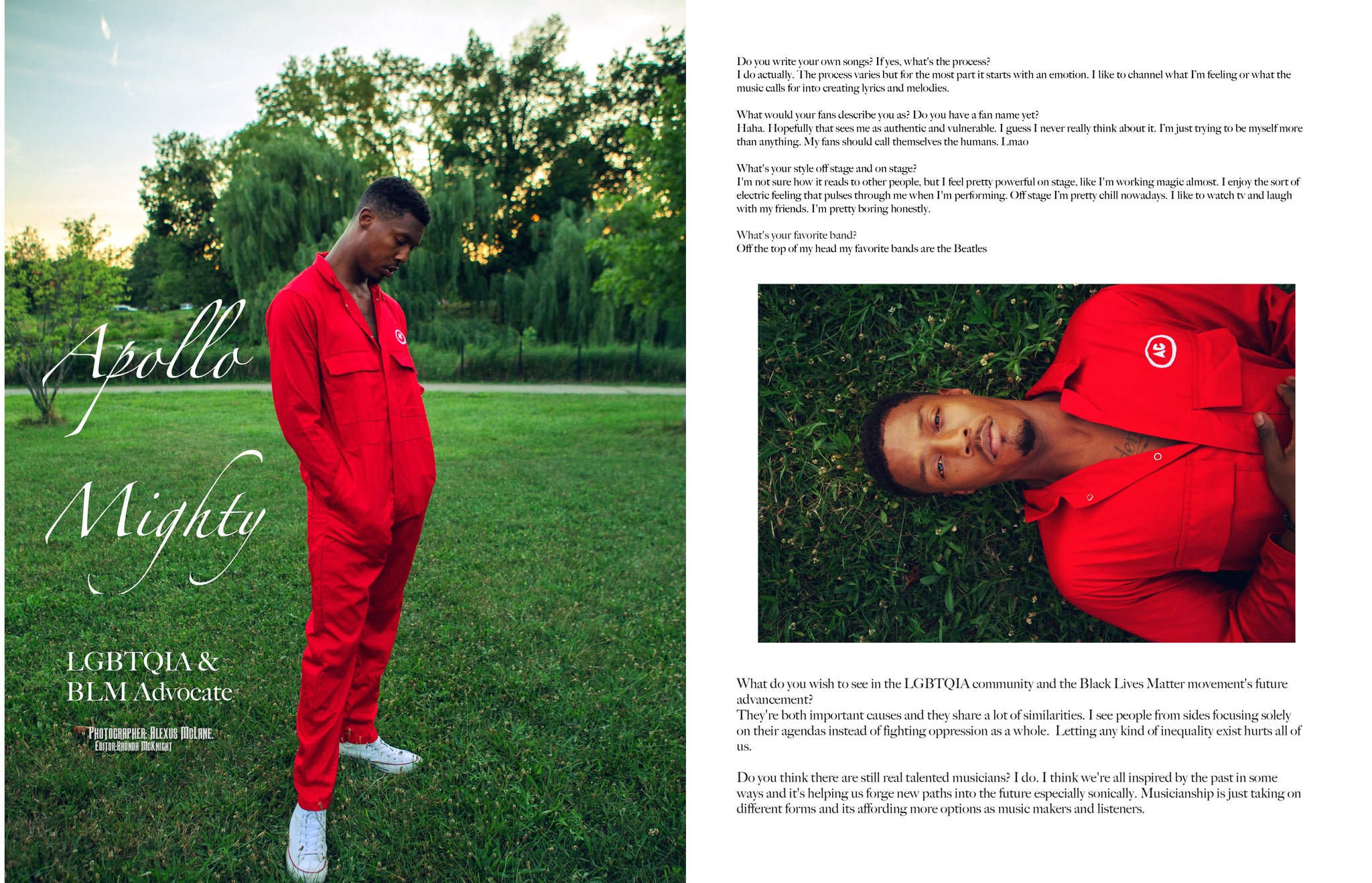 LGBTQIA Advocate Apollo Mighty  in Ouch Magazine/1