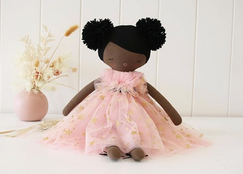 Alimrose Halle Ballerina Doll (Darker Brown & Ebony)