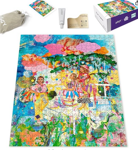 JIGGY - Jigsaw Puzzles for Adults - 500 Piece Decorative Artwork Puzzle + Puzzle Glue Kit