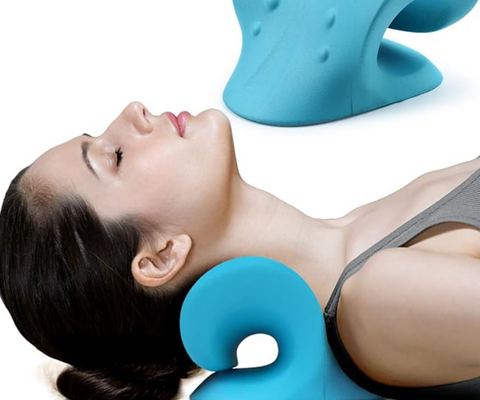 Chiropractic Pillow Neck Stretcher (Blue)
