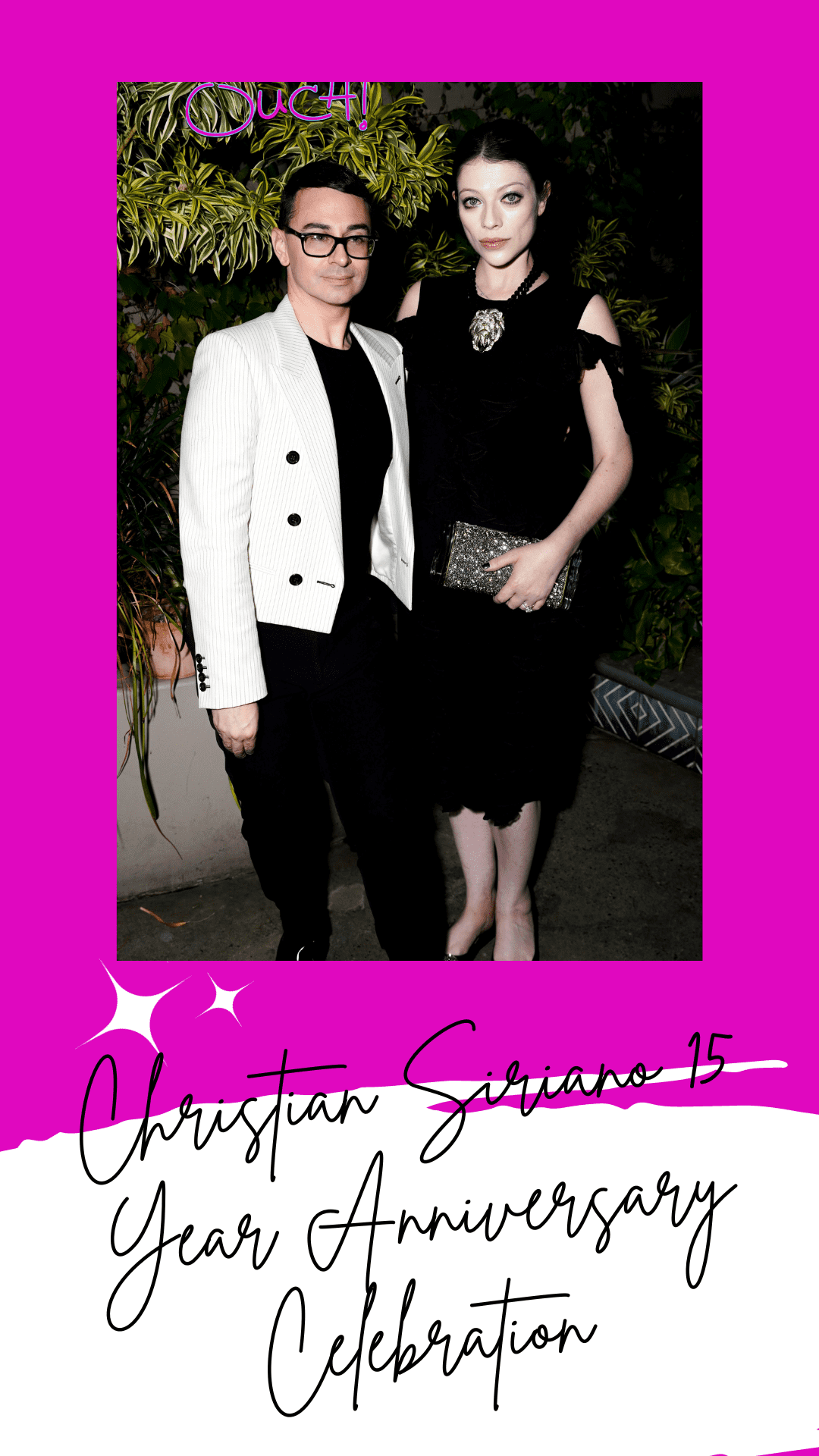 Christian Siriano and Michelle Trachtenberg attend Christian Siriano's 15 Year Anniversary Celebration at Nic's On Beverly on November 02, 2023 in Los Angeles, California. (Photo by Presley Ann/Getty Images for Christian Siriano)