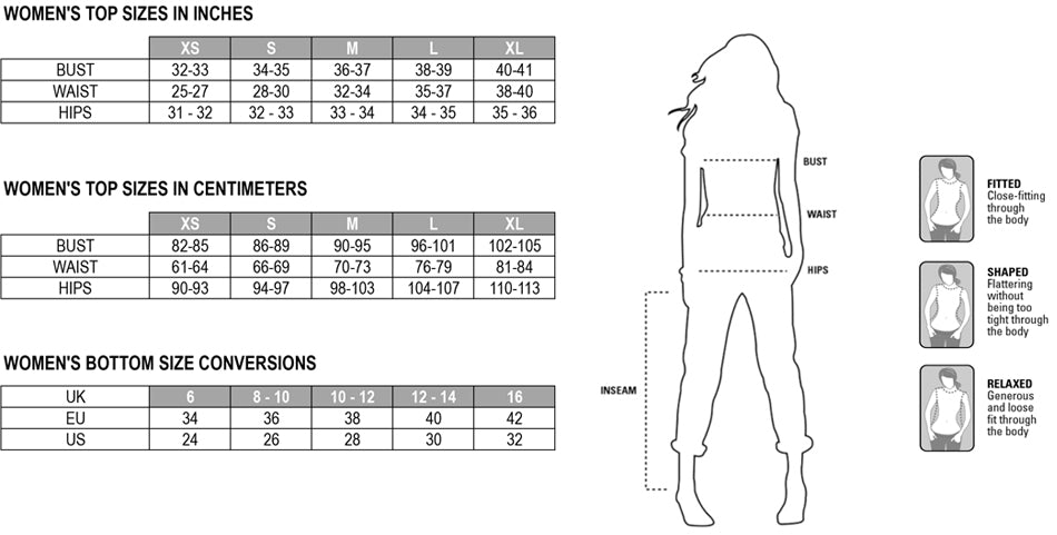 Womens Clothing Size Chart - Shop Caterpillar Official UK – Shop  Caterpillar UK