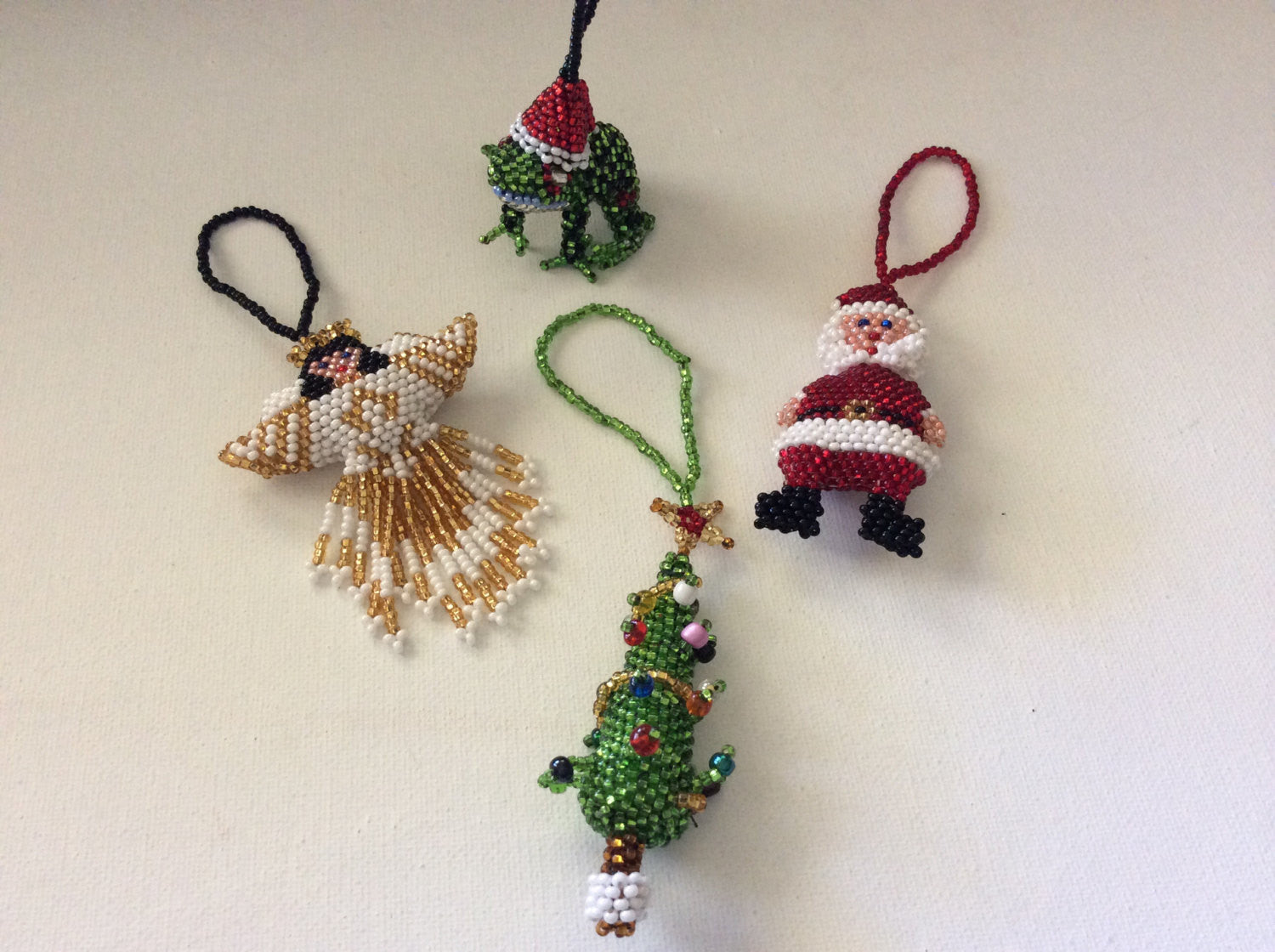 hand beaded christmas ornaments