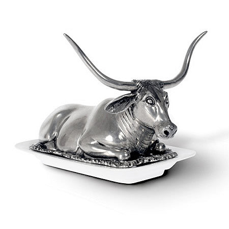 Longhorn Steer Butter Dish Made From Sterling Silver Pewter Hollywood