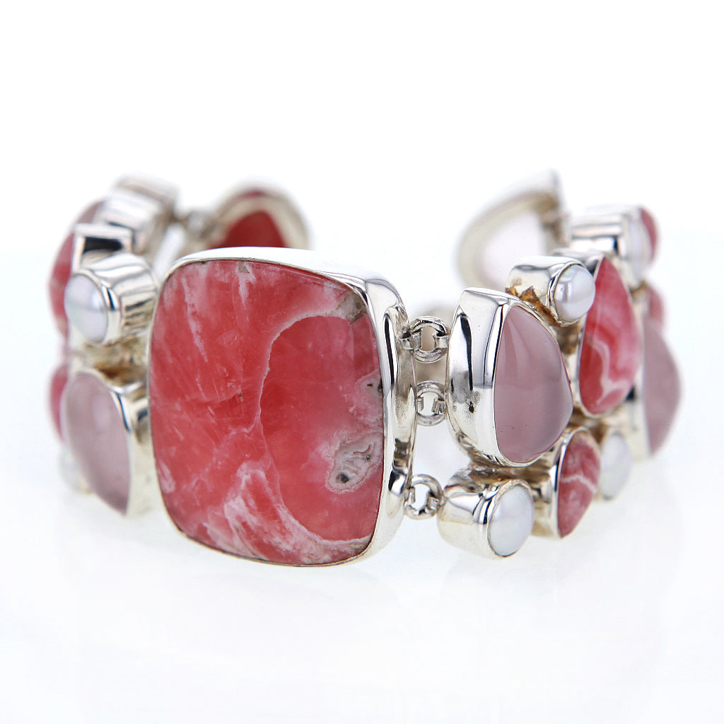 rhodochrosite-rose-quartz-and-pearl-sterling-silver-link-bracelet