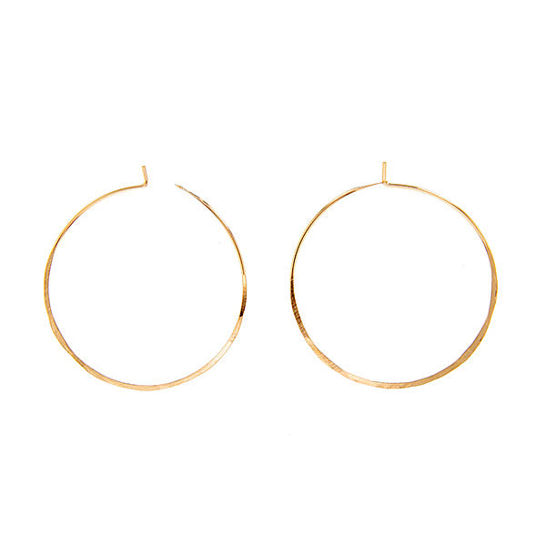 Sol Hoops Hand Hammered in CA from Rose Gold Fill Hollywood