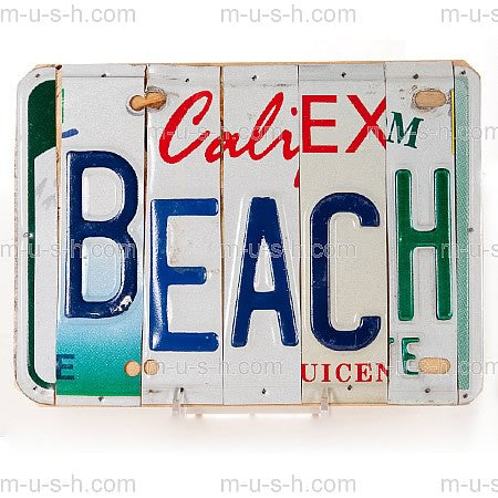 License Plate Signs Beach v2 Hollywood