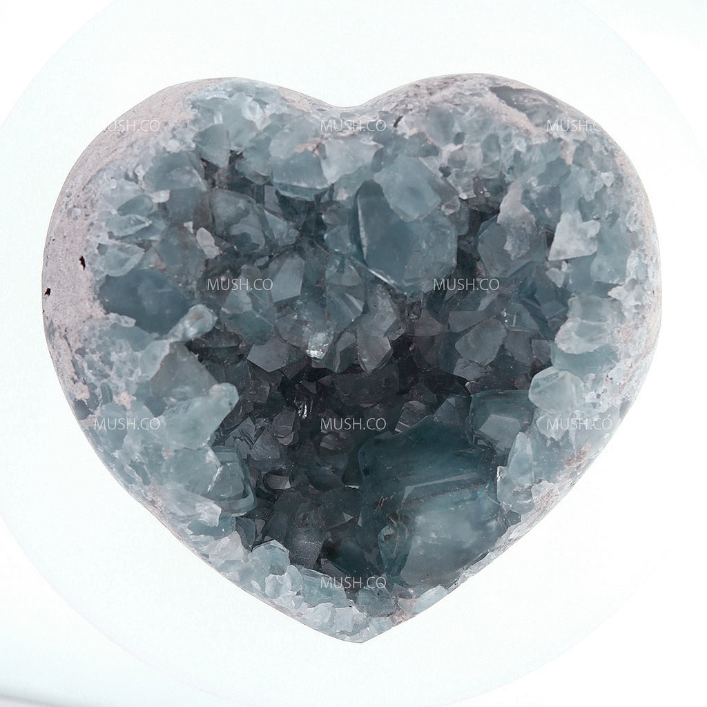 Celestite Celestine Druze Crystal Heart Hollywood