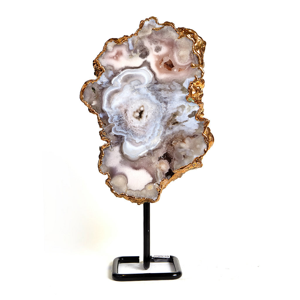 Pink Amethyst Slab Sculpture on Stand v2 Hollywood