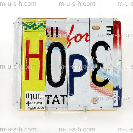 License Plate Signs HOPE v3 Hollywood