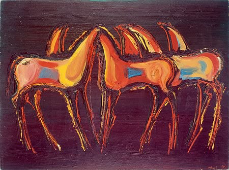 Modern Stylized Horses in Red by Nikolai Nickoff Hollywood