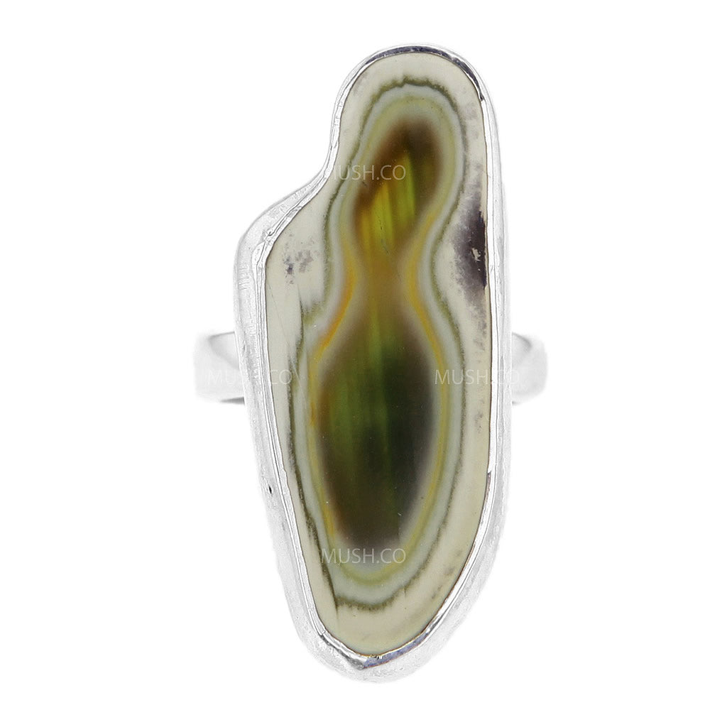 Imperial Jasper Live Shape Sterling Silver Ring Size 7 Hollywood