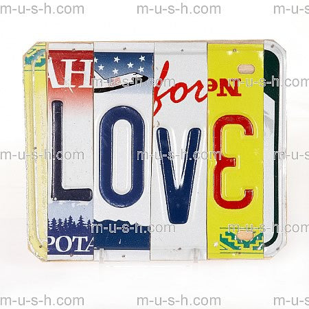 License Plate Signs LOVE v3 Hollywood