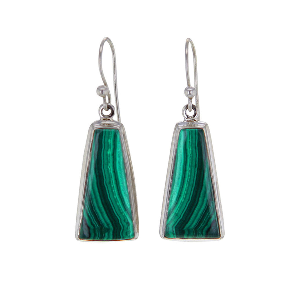 Malachite Slab Earrings Hollywood